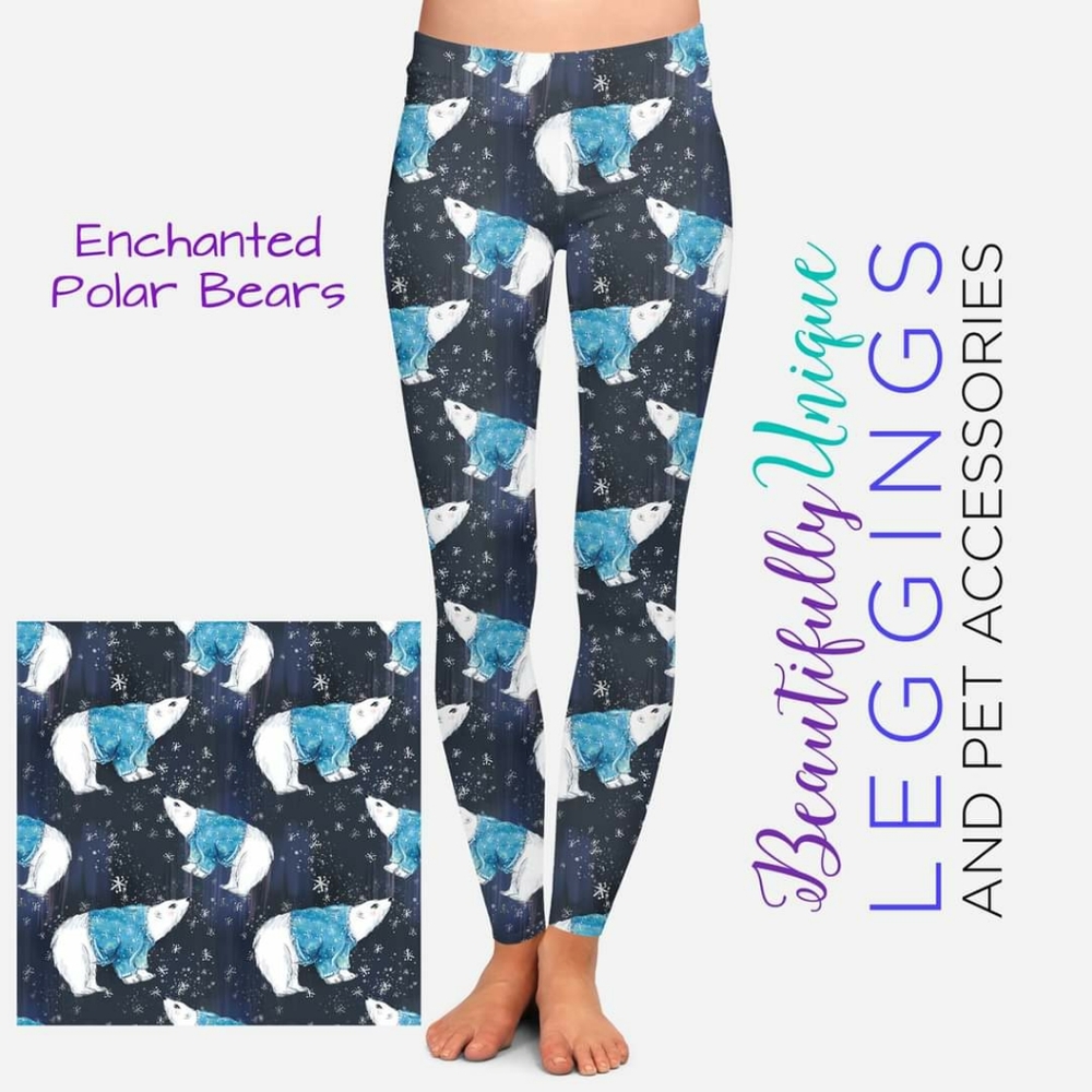 Enchanted Polar Bears Custom Leggings